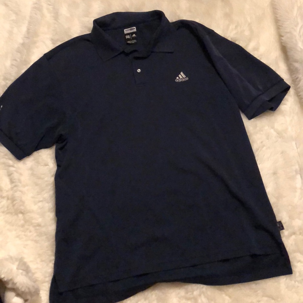 💟 Men’s ADIDAS Navy Polo 👕 - Picture 3 of 4